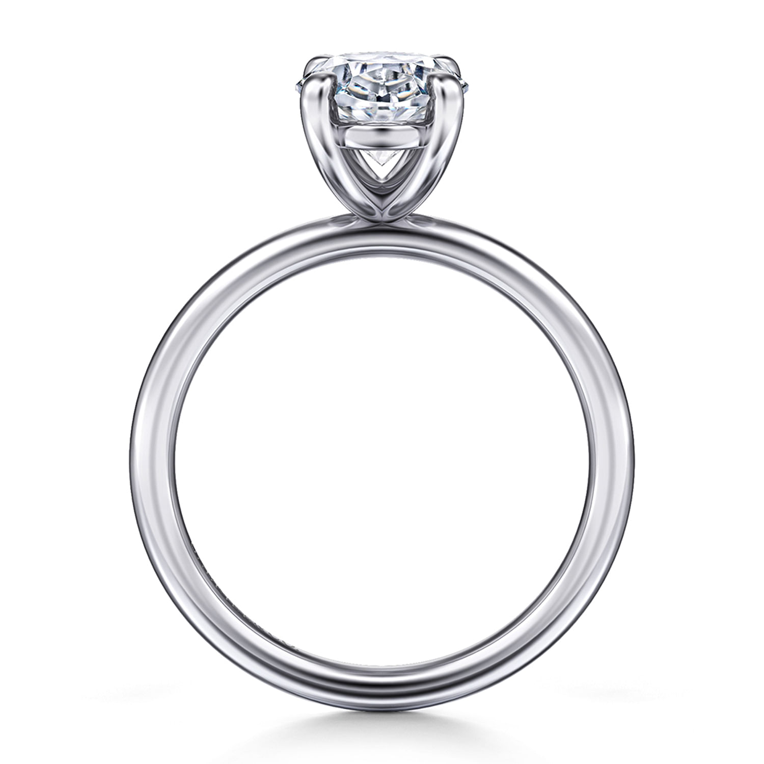 Gabriel & Co. 14K White Gold Solitaire Engagement Ring Setting