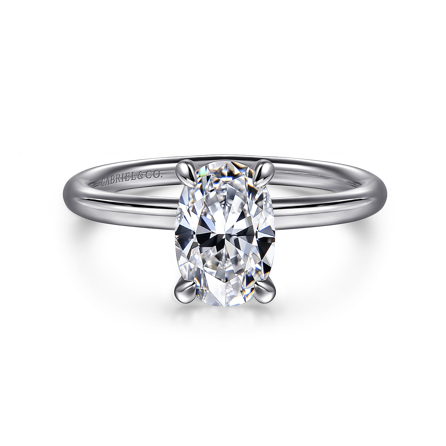 Gabriel & Co. 14K White Gold Solitaire Engagement Ring Setting