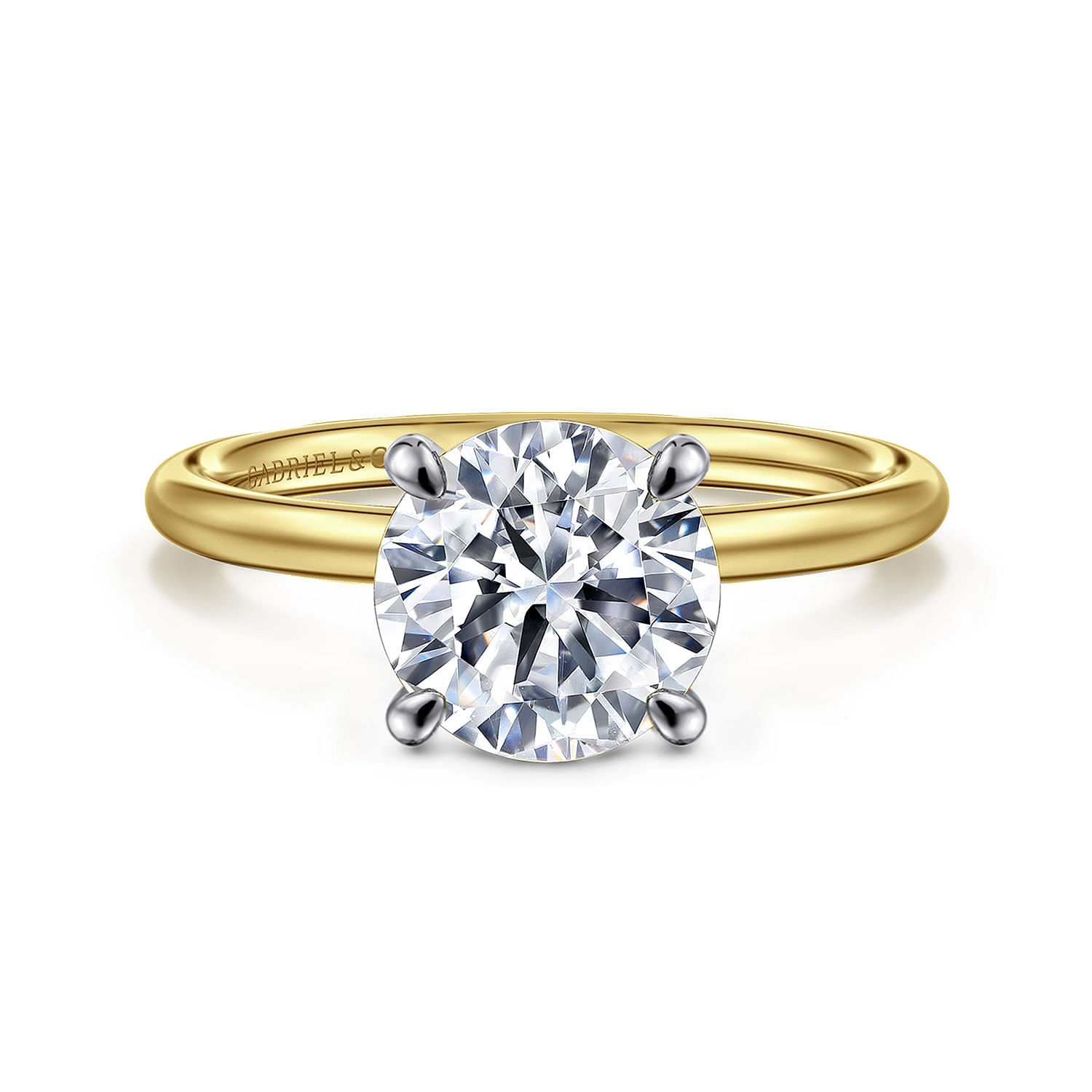 Gabriel & Co. 14K Two-Tone Solitaire Engagement Ring Setting