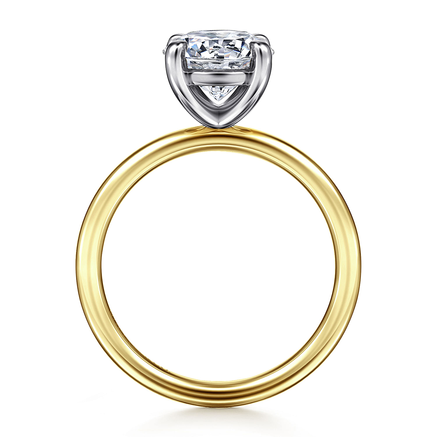 Gabriel & Co. 14K Two-Tone Solitaire Engagement Ring Setting