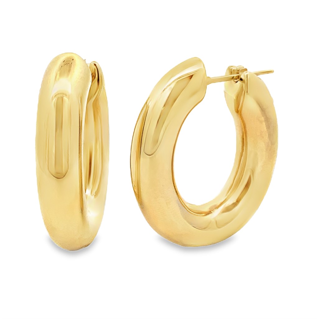 18K Yellow Gold Chunky Hoops