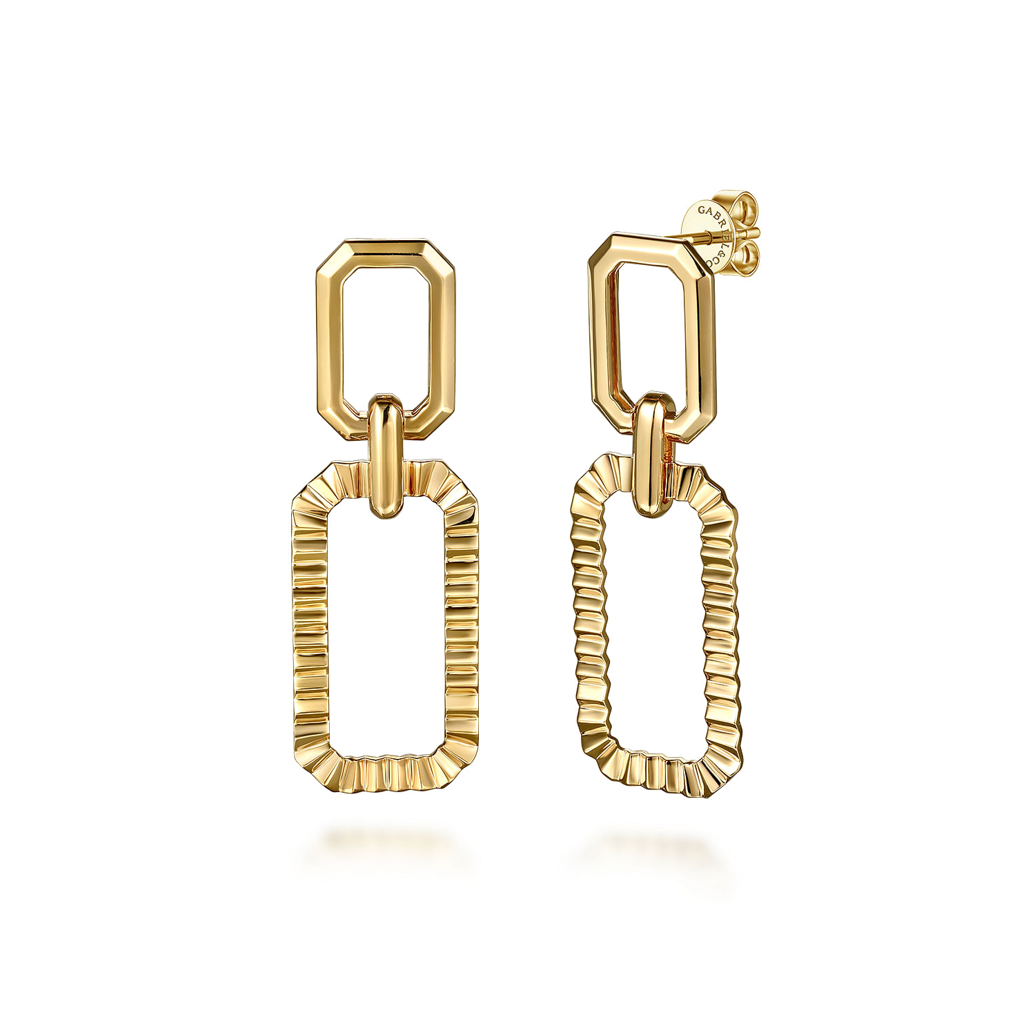 Gabriel & Co. 14K Yellow Gold Link Drop Earrings