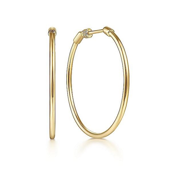 Gabriel & Co. 14K Yellow Gold Classic Hoops