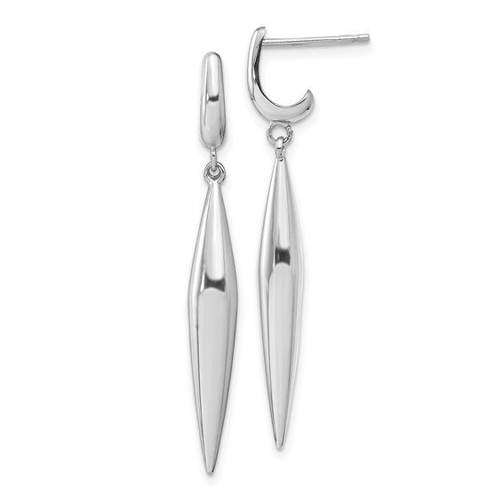 14K White Gold Post and Dangle Earrings