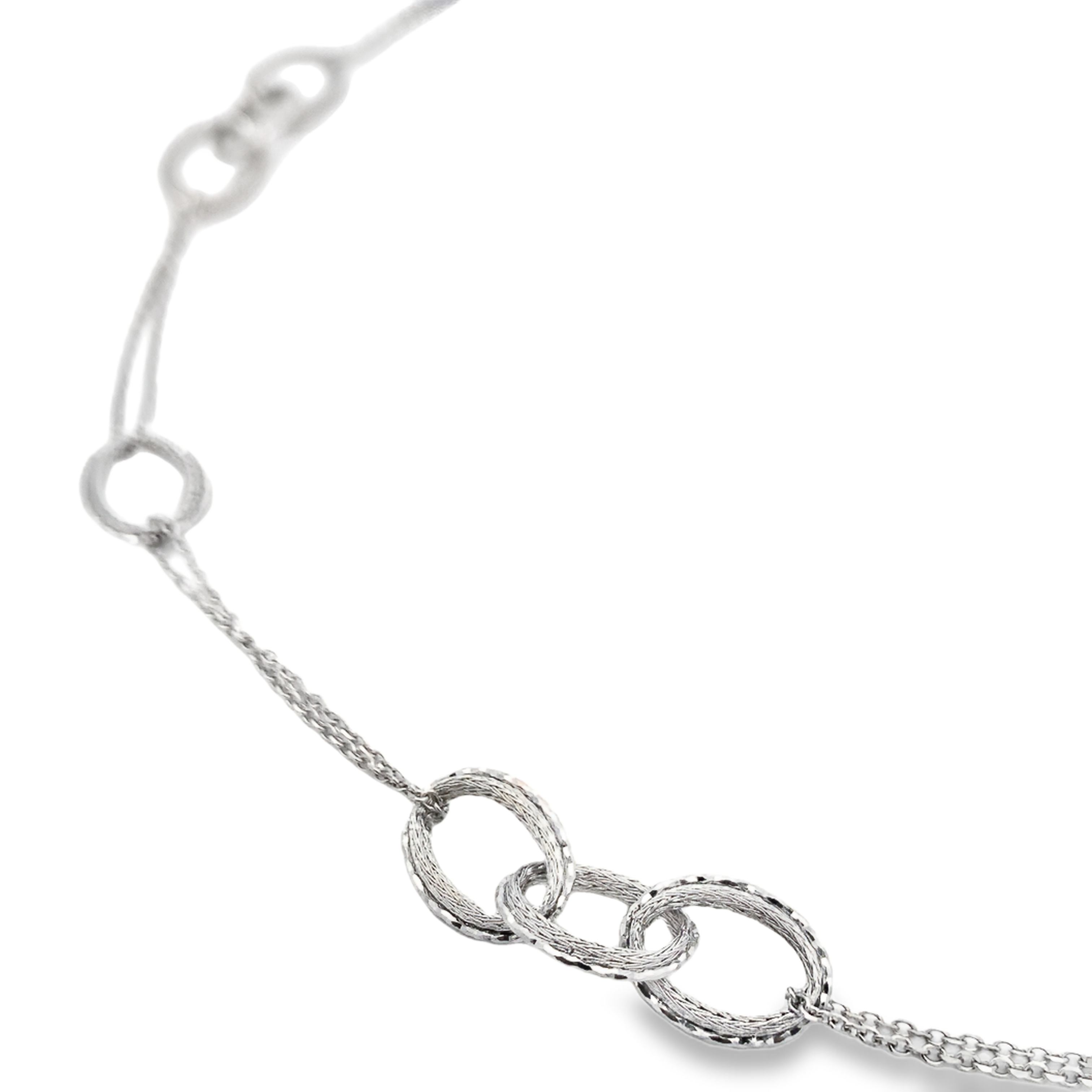 18K White Gold Link & Chain Necklace