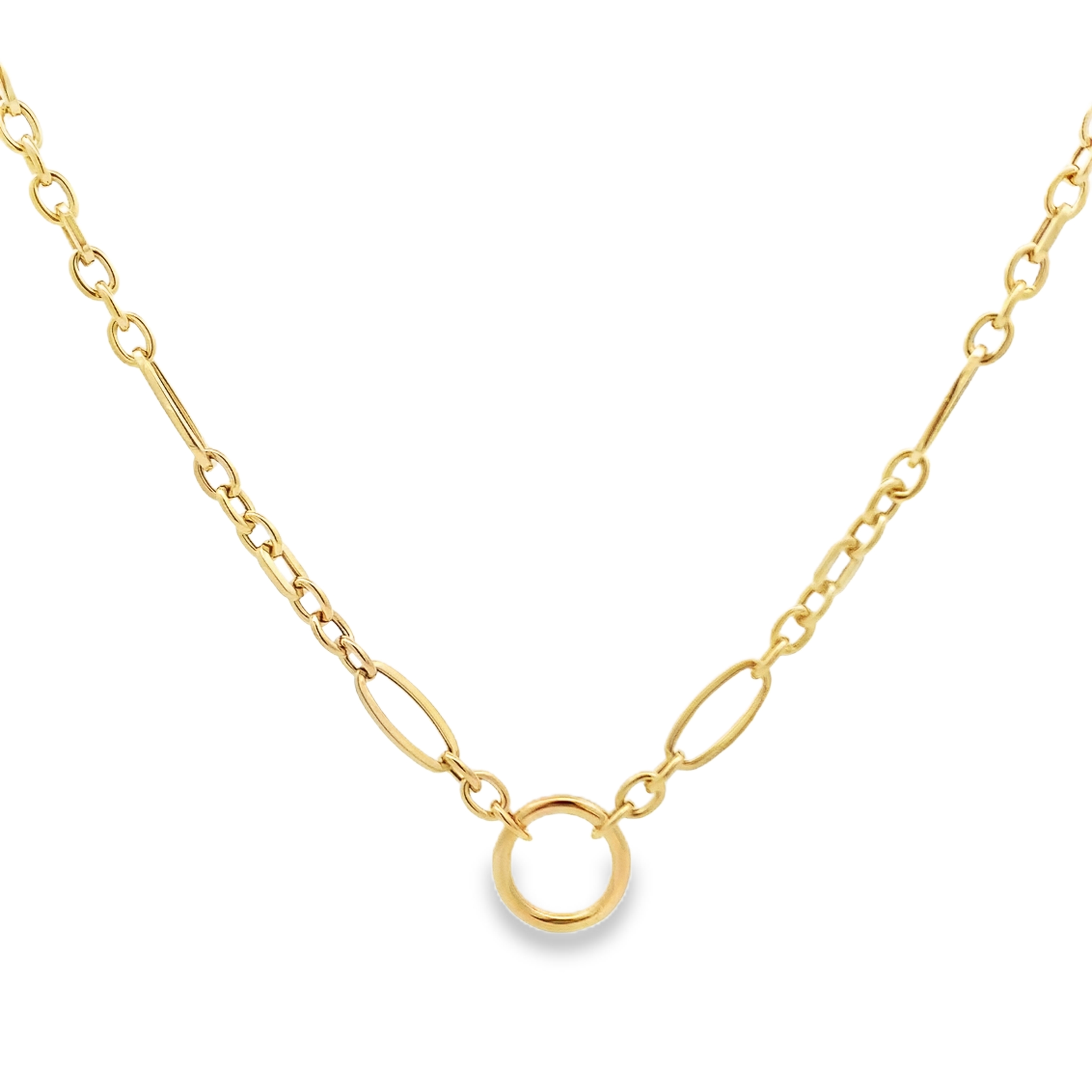 14K Yellow Gold Link and Circle Chain