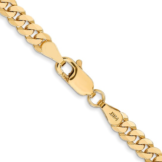 14K Yellow Gold Flat Curb Chain