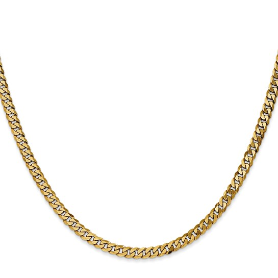 14K Yellow Gold Flat Curb Chain