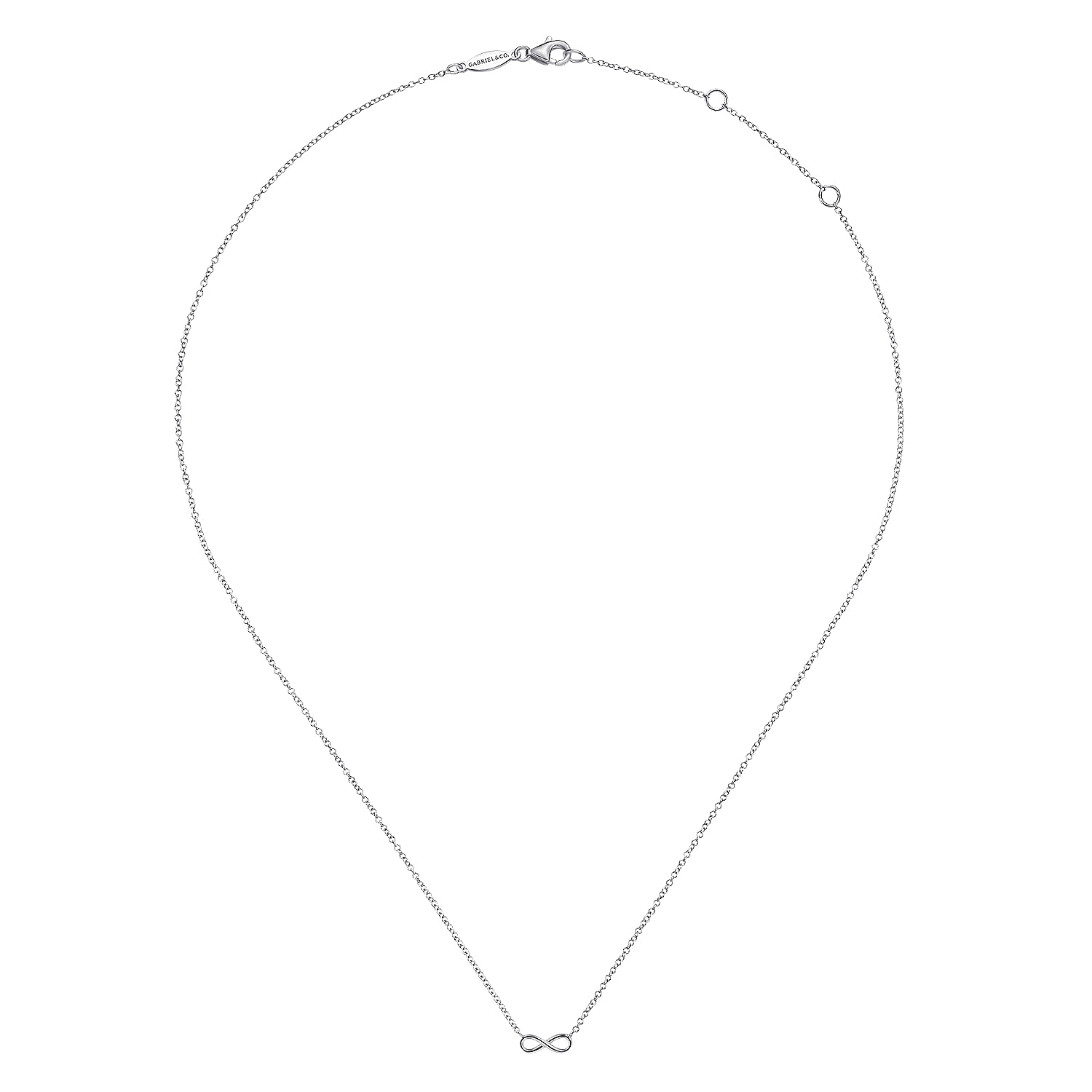 Gabriel & Co. 14K White Gold Infinity Necklace