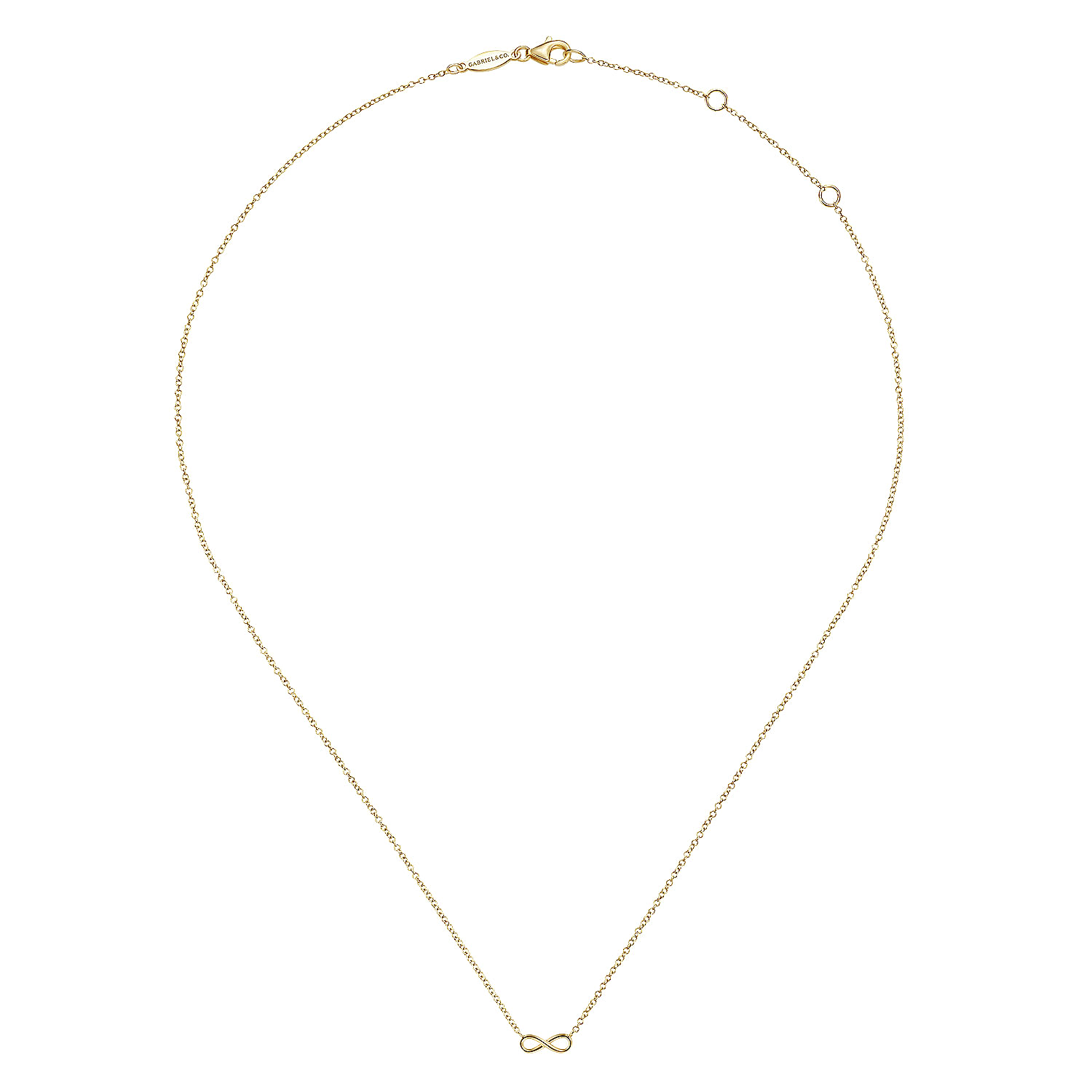 Gabriel & Co. 14K Yellow Gold Infinity Necklace