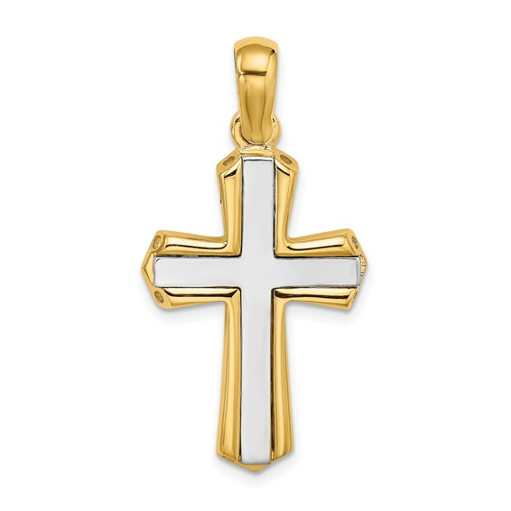 14K Two-Tone Cross