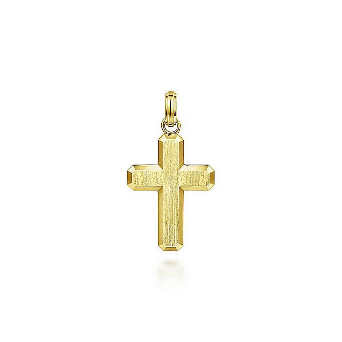 Gabriel & Co. 14K Yellow Gold Cross Pendant