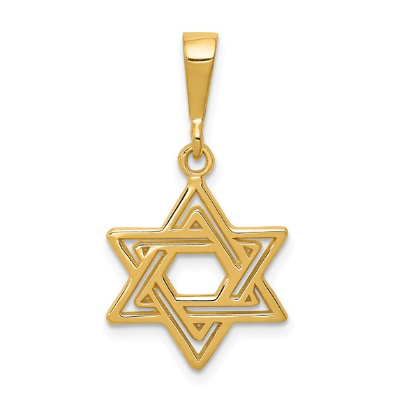 14K Yellow Gold Star of David