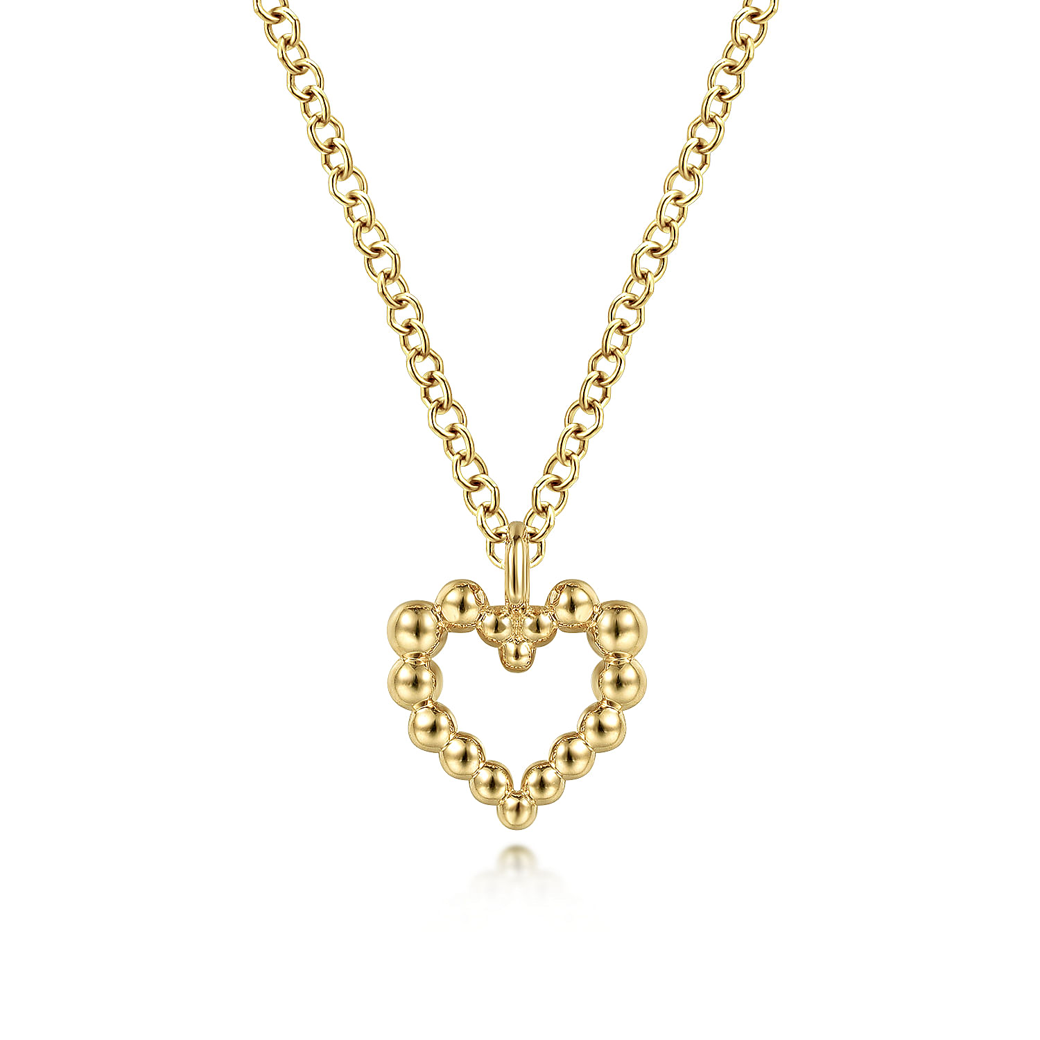 Gabriel & Co. 14K Yellow Gold Bujukan Heart Pendant