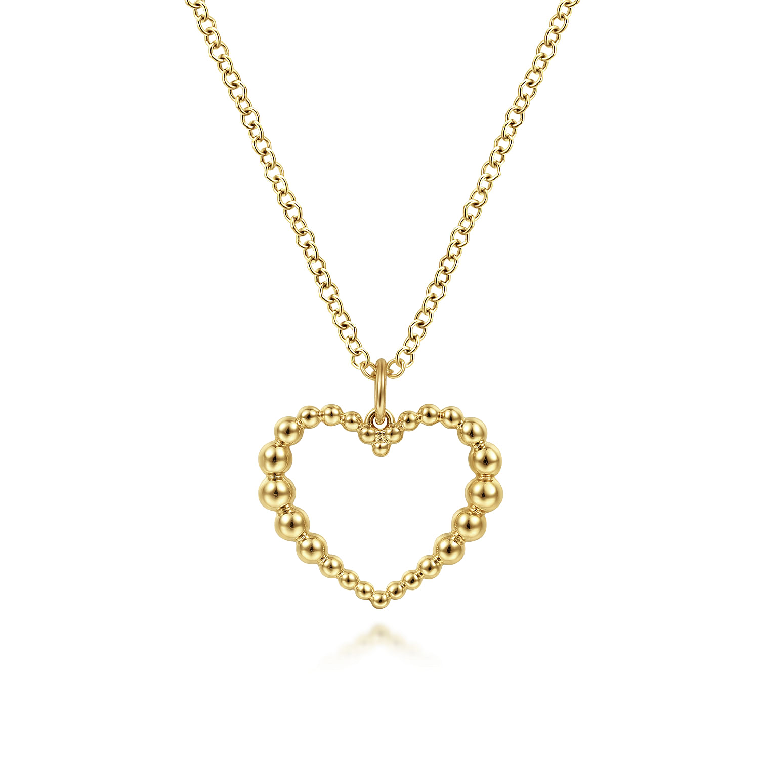 Gabriel & Co. 14K Yellow Gold Bujukan Heart Pendant