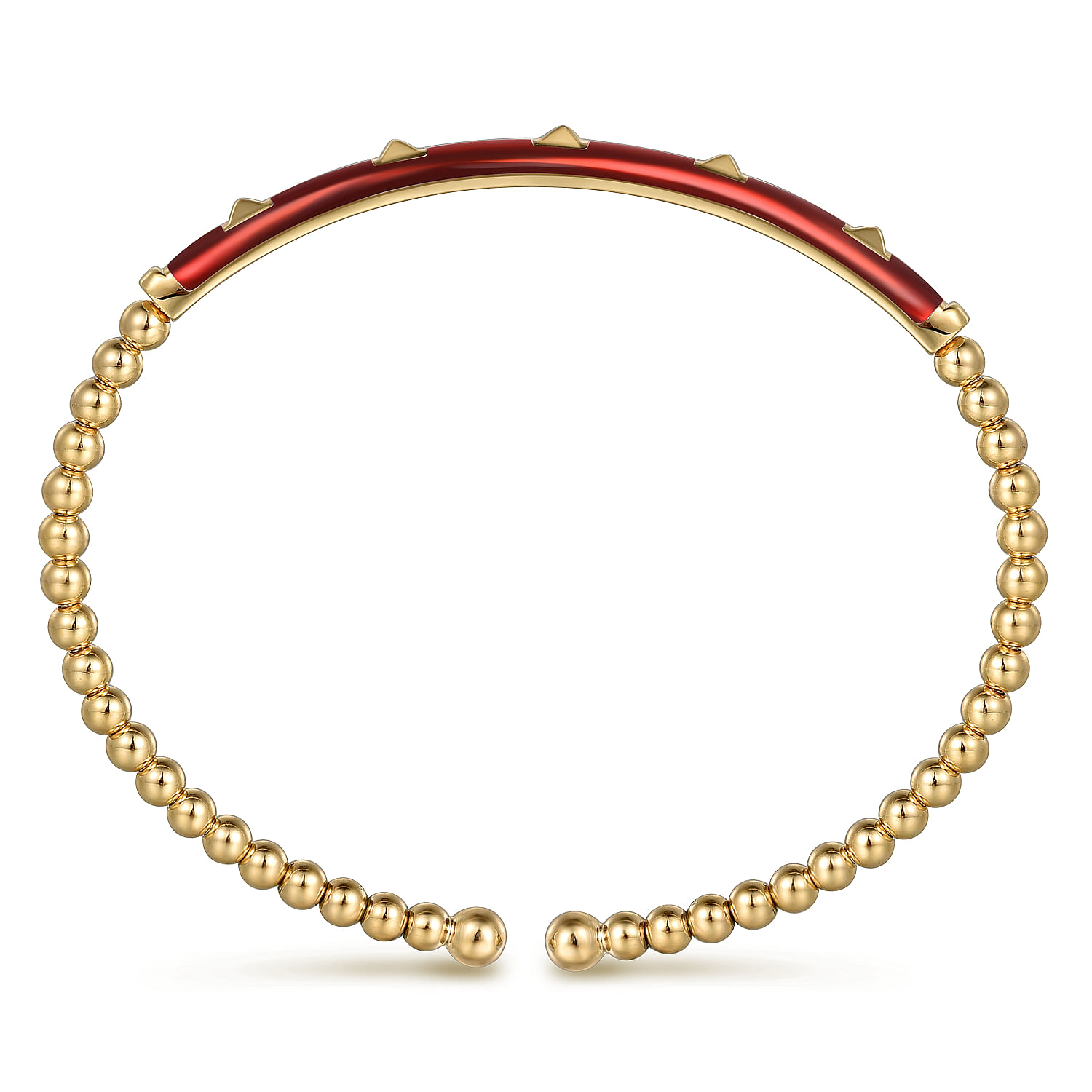 Gabriel & Co. 14K Yellow Gold Red Bangle