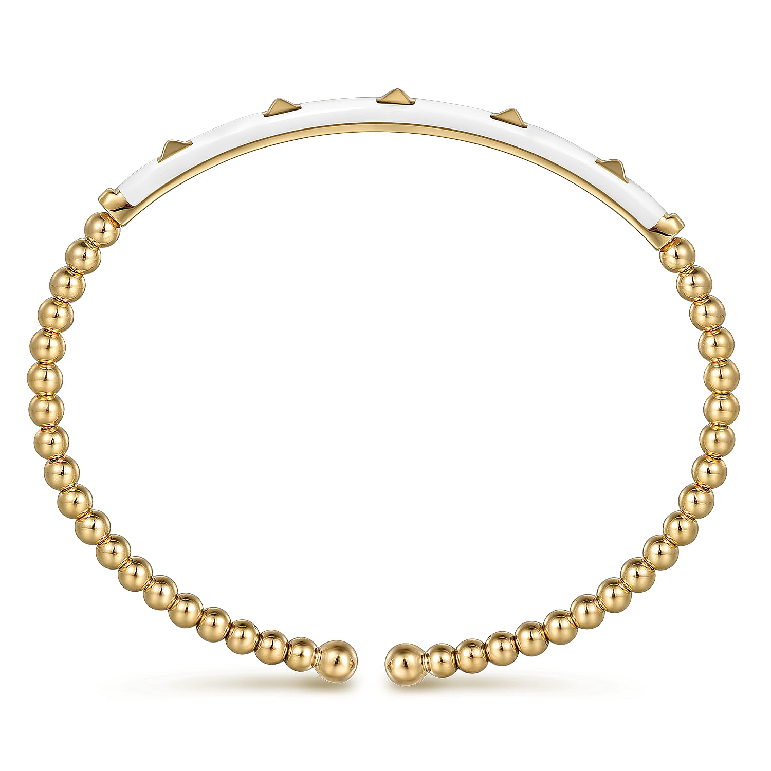 Gabriel & Co. 14K Yellow Gold White Bangle