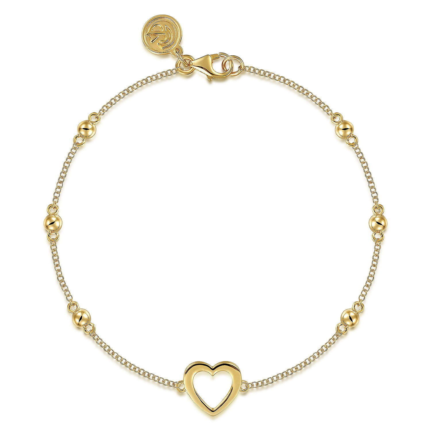 Gabriel & Co. 14K Yellow Gold Heart Bracelet