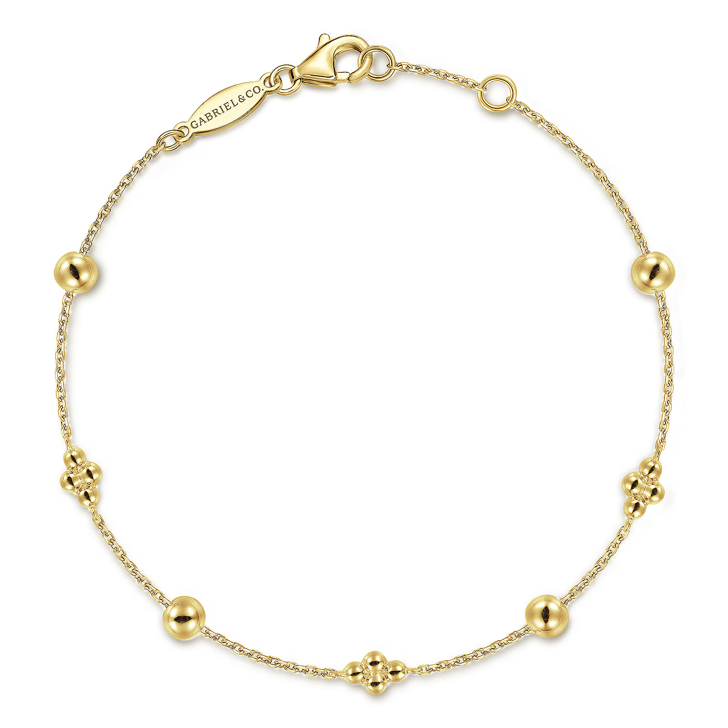 Gabriel & Co.14K Yellow Gold Bead Bracelet