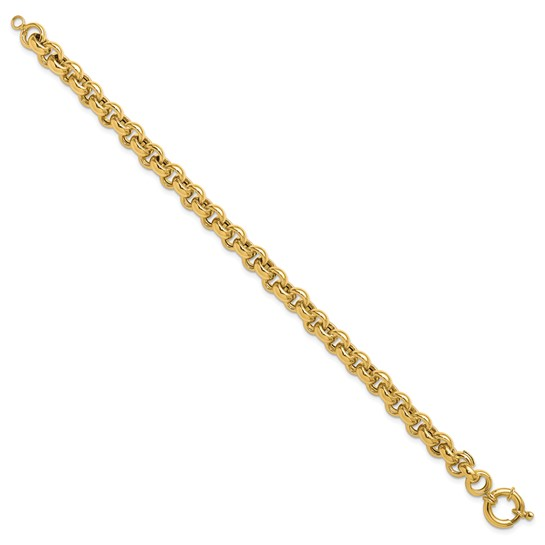 14K Yellow Gold Polished Rolo Bracelet