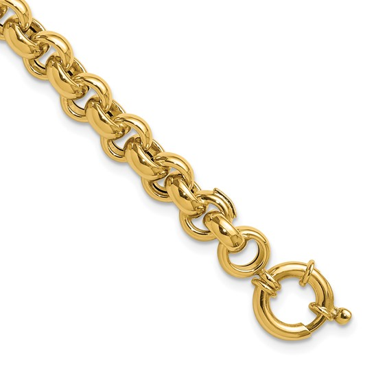 14K Yellow Gold Polished Rolo Bracelet