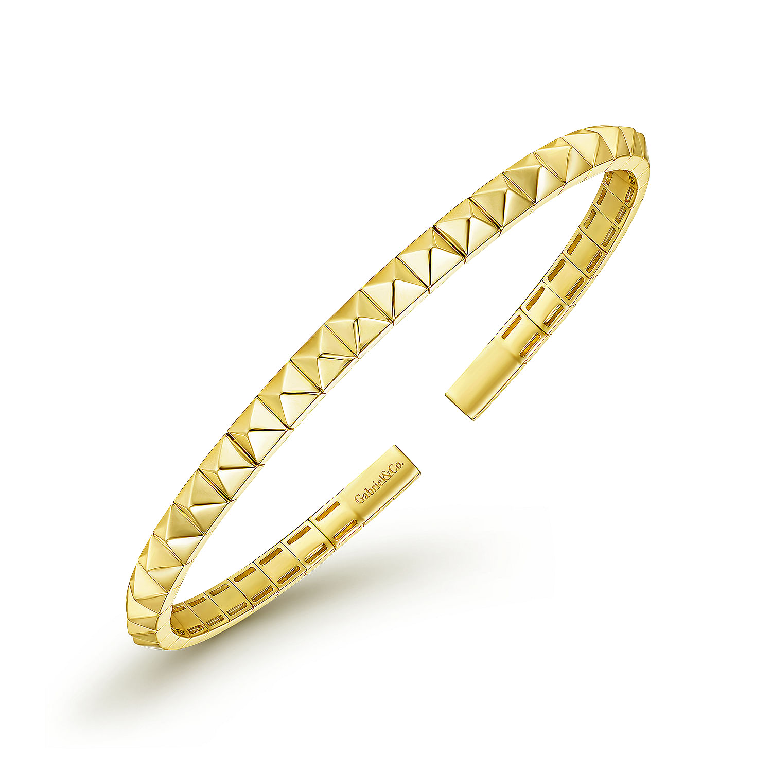 Gabriel & Co. 14K Yellow Gold Pyramid Bangle