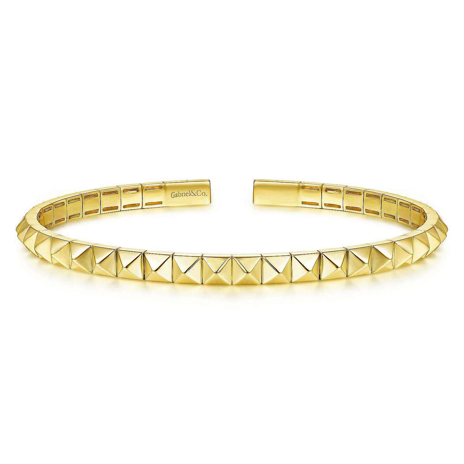 Gabriel & Co. 14K Yellow Gold Pyramid Bangle