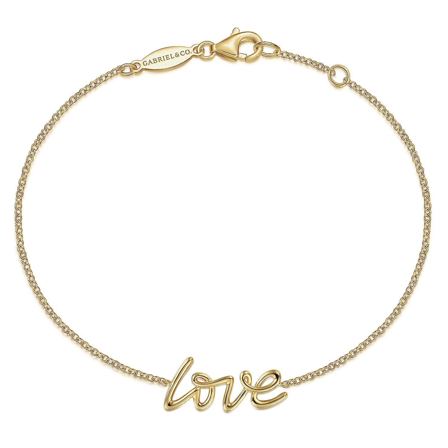 Gabriel & Co. 14K Yellow Gold Love Bracelet