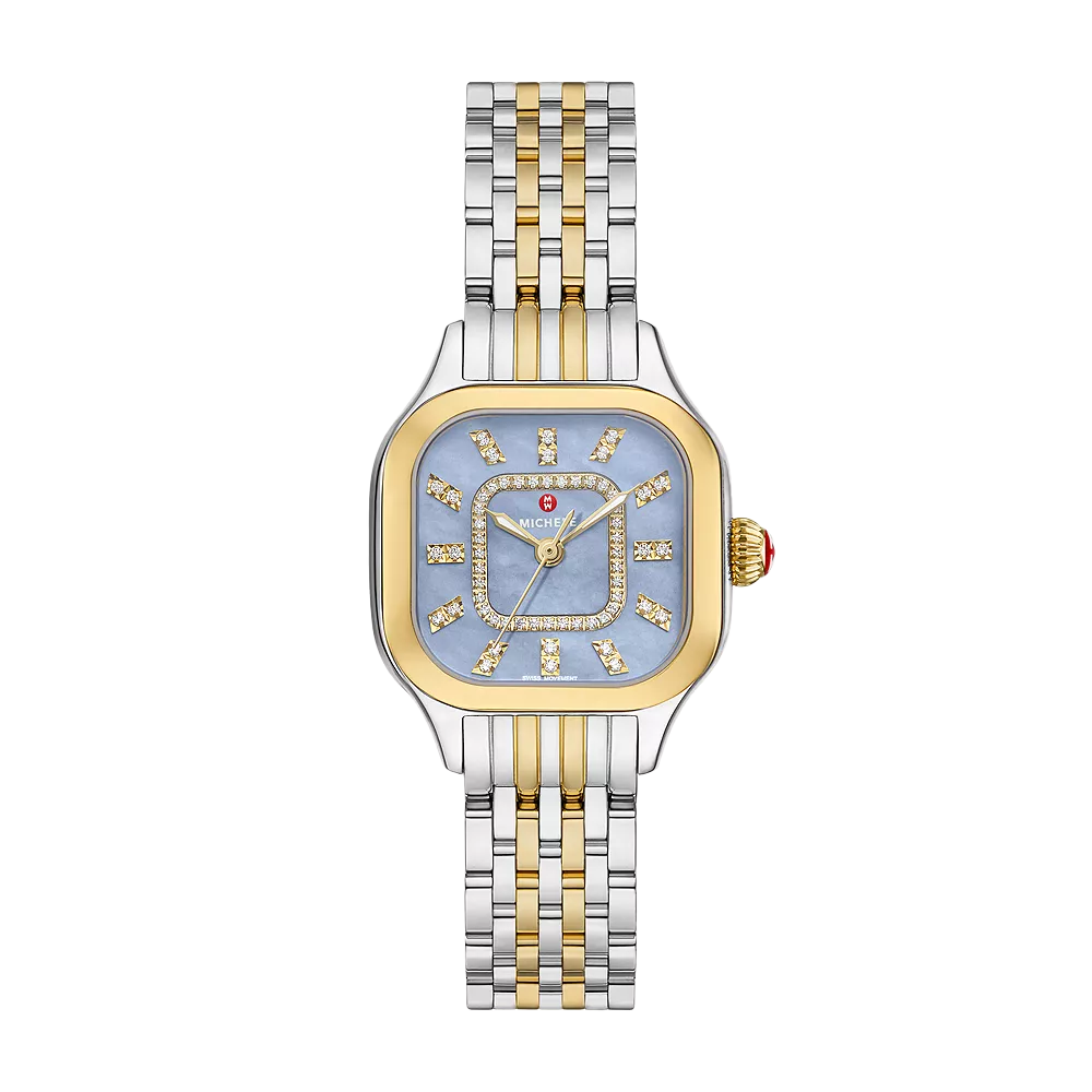 Michele Meggie Two-Tone 18K Gold-Plated Diamond Dial Watch