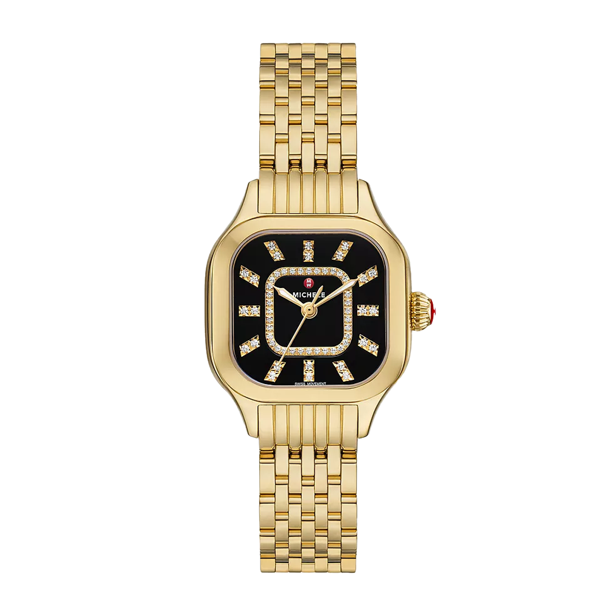 Michele Meggie 18K Gold-Plated Diamond Watch