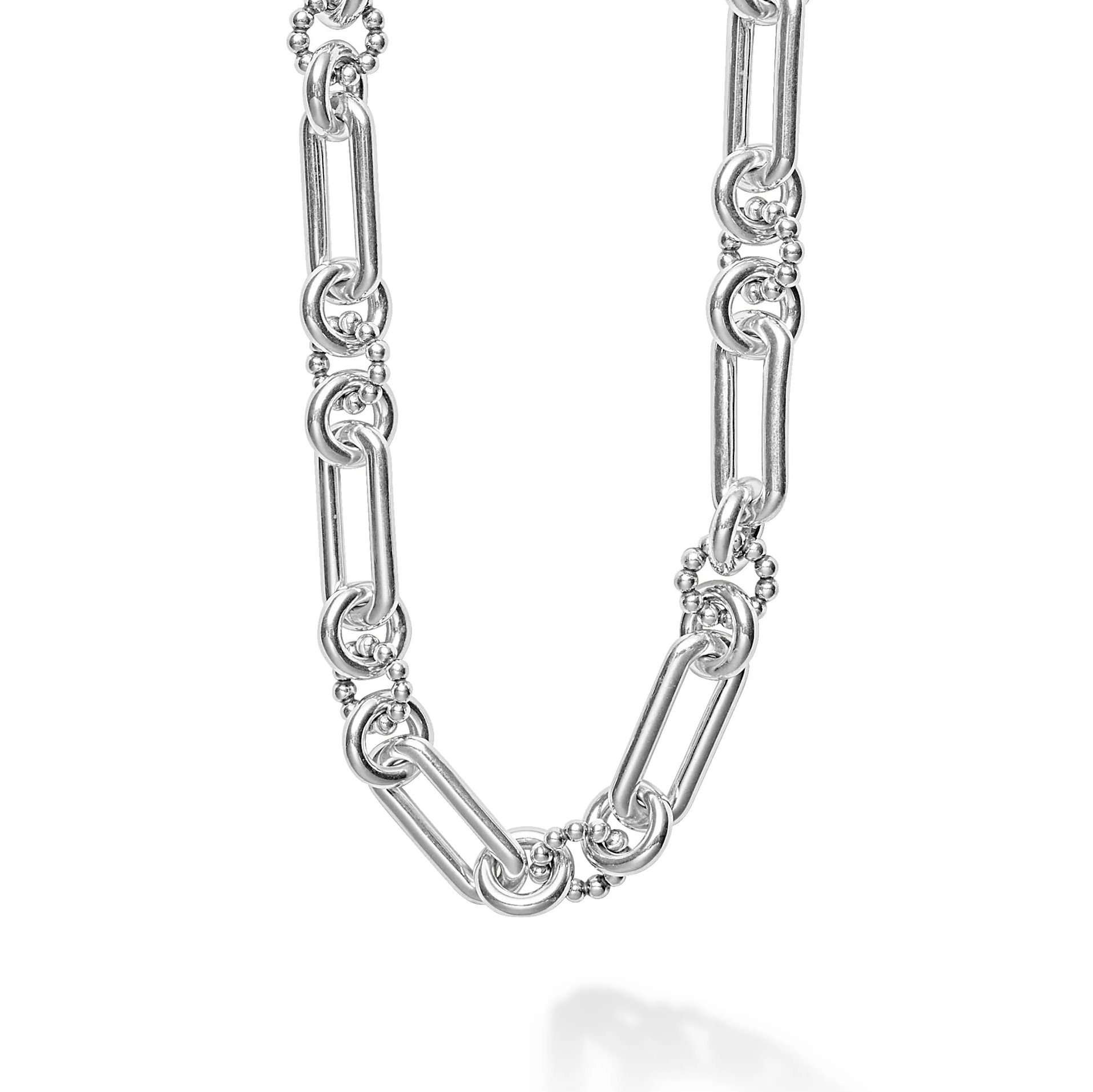 Lagos Sterling Silver Caviar Toggle Link Necklace