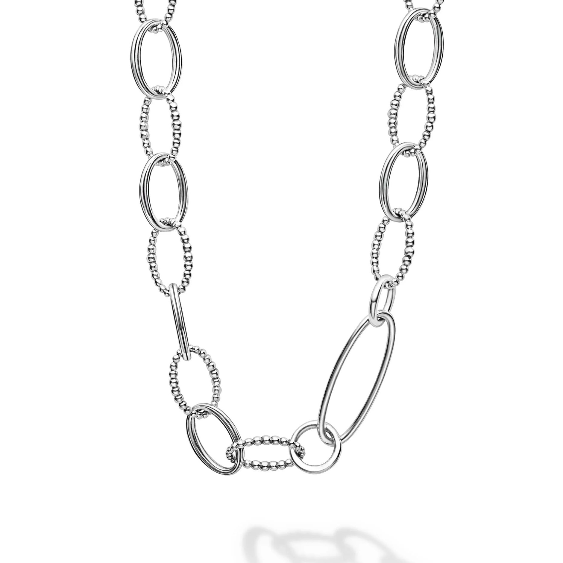 Lagos Sterling Silver Caviar Link Necklace