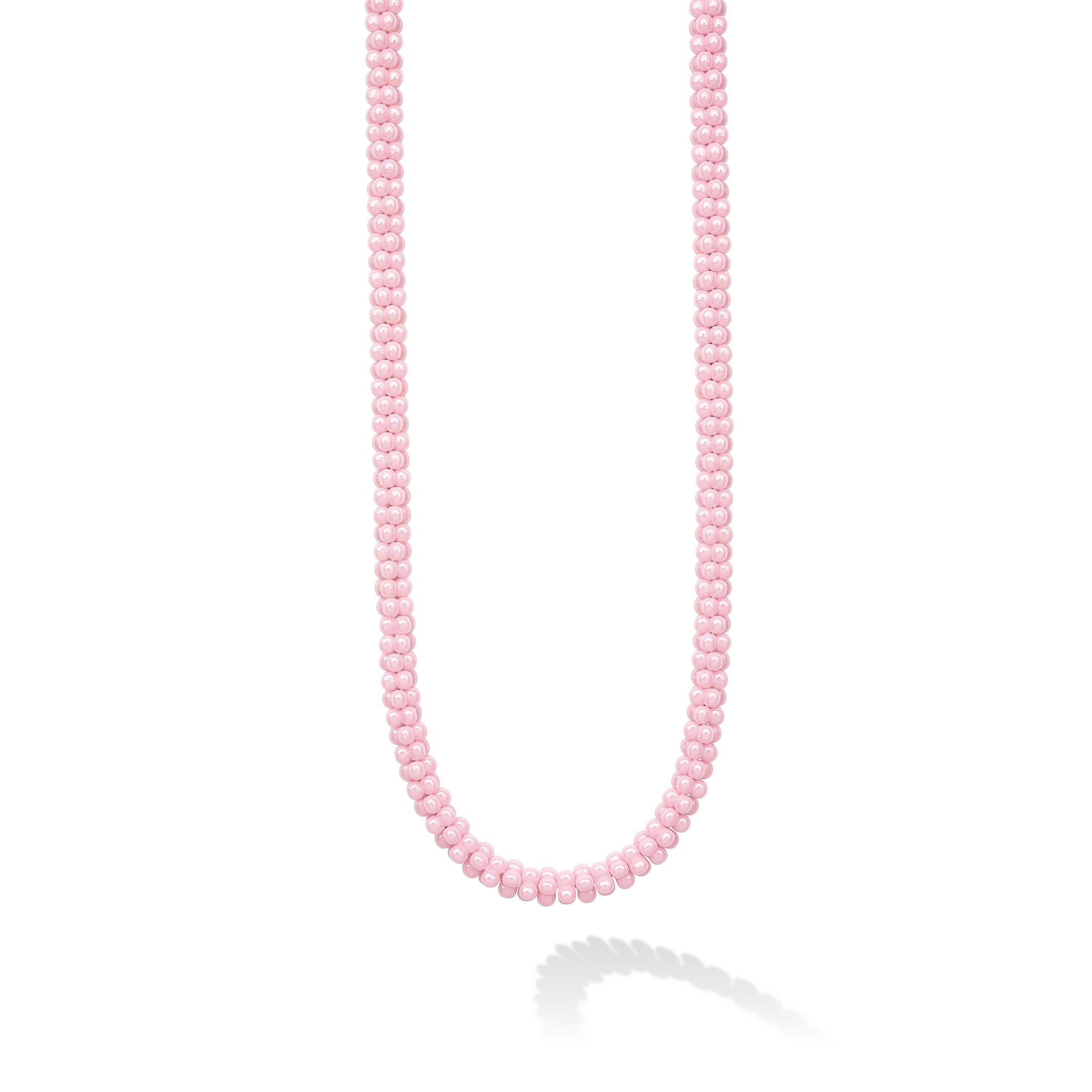 Lagos Sterling Pink Caviar Rope Necklace