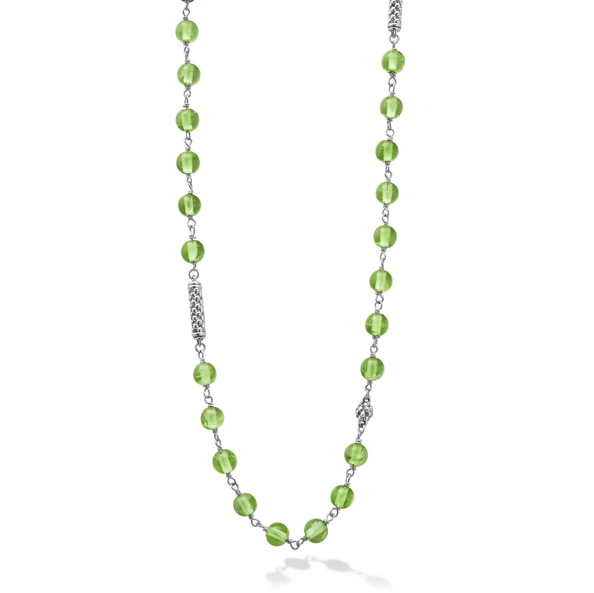 Lagos Sterling Silver Peridot Icon Necklace