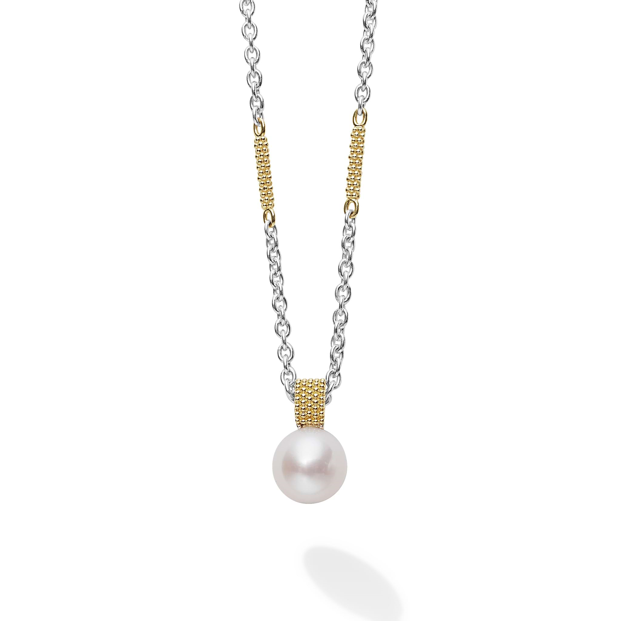 Lagos Sterling Silver and 18K Pearl Pendant