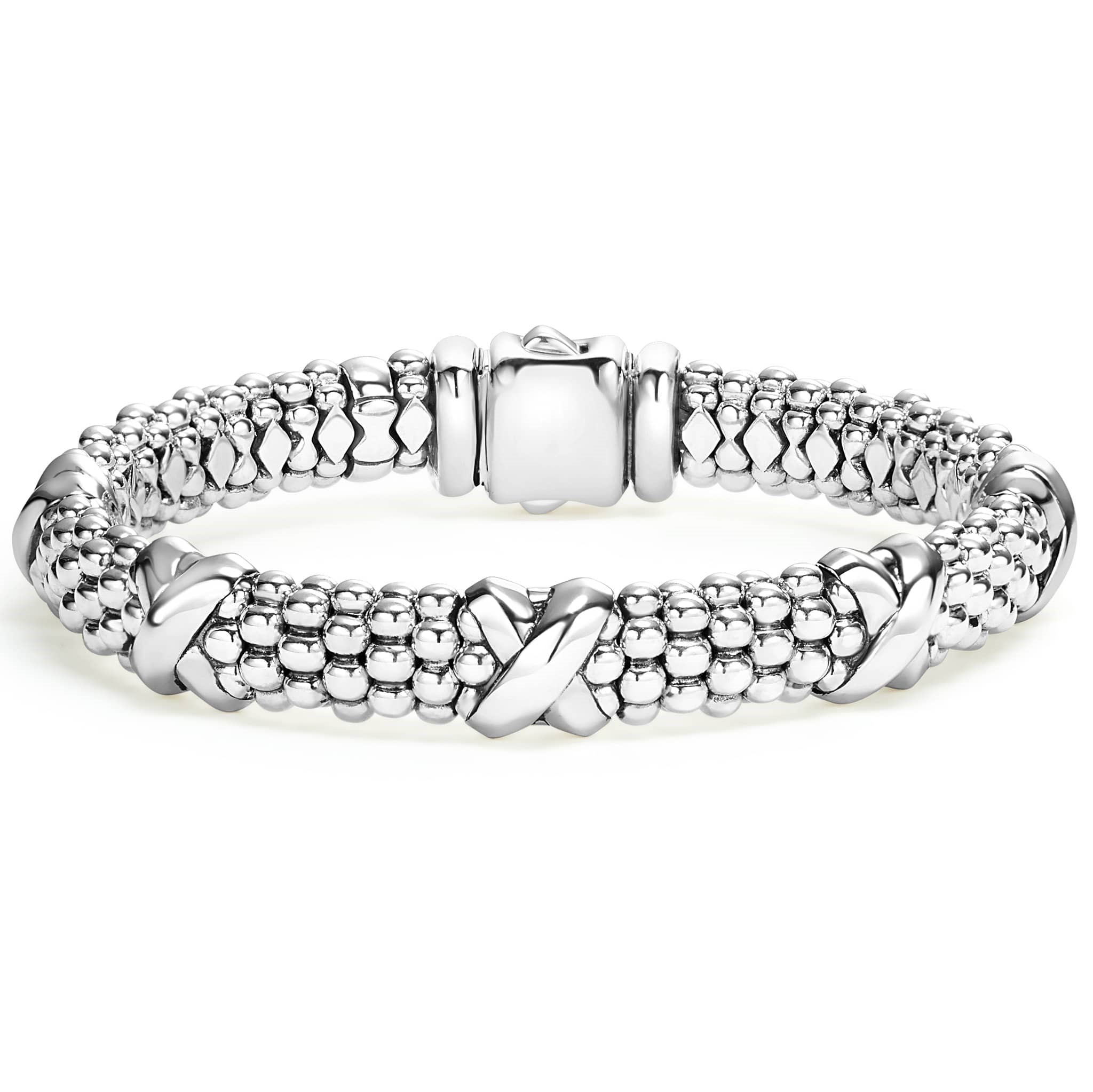 Lagos Sterling Silver Caviar X Bracelet