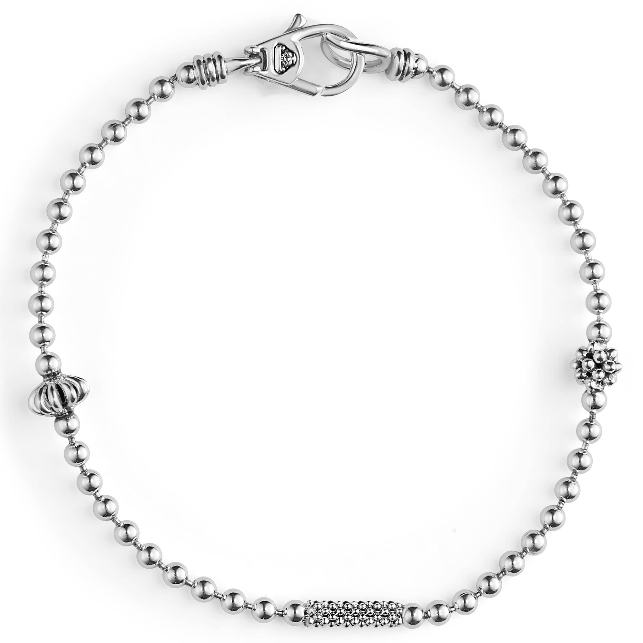 Lagos Sterling Silver Caviar Icon Beaded Bracelet