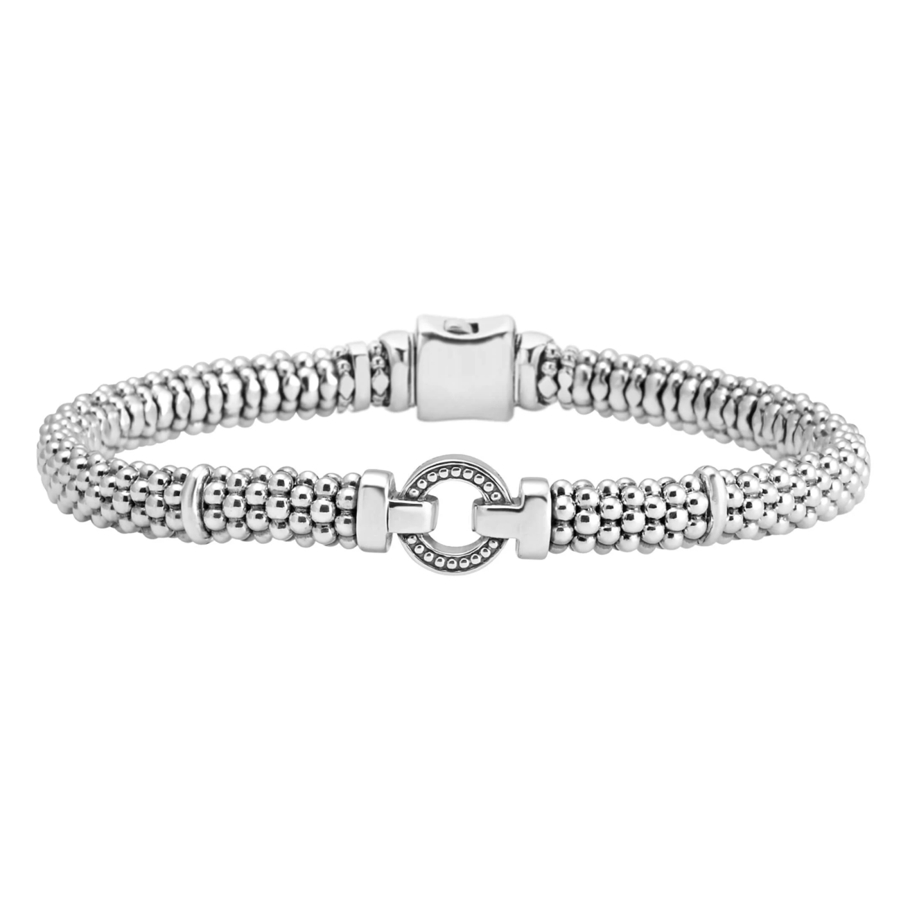 Lagos Sterling Silver Caviar Circle Bracelet