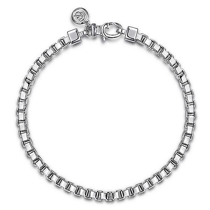 Gabriel & Co Sterling Silver Men's Box Chain Bracelet