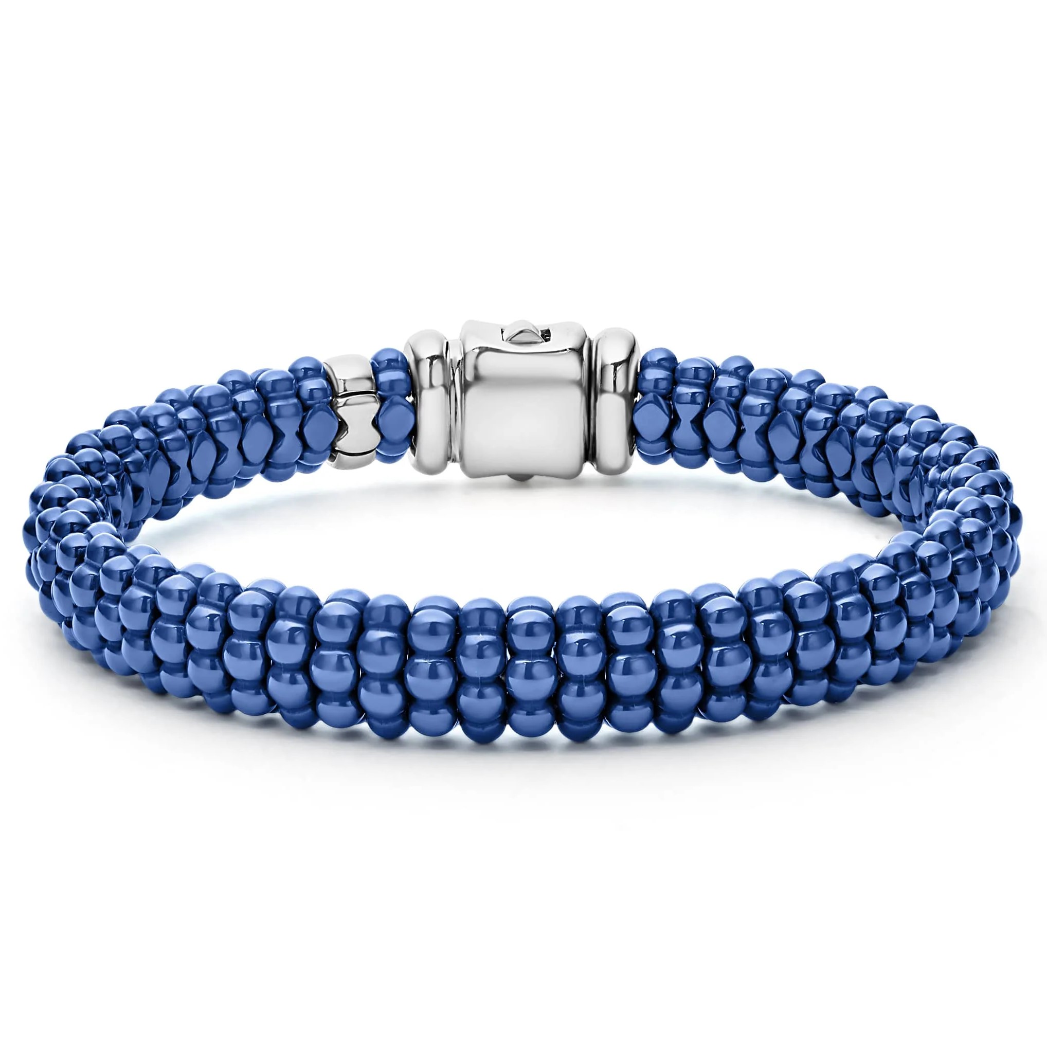 Lagos Sterling Silver Blue Marine Caviar Bracelet