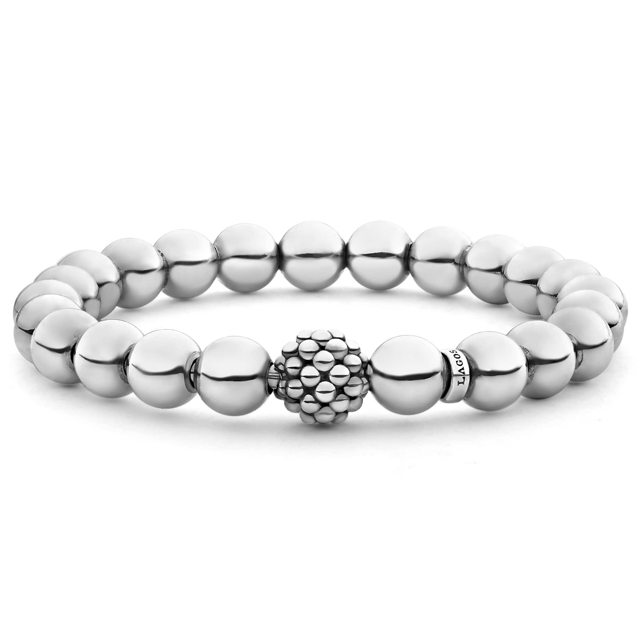 Lagos Sterling Silver Caviar Ball Stretch Bracelet