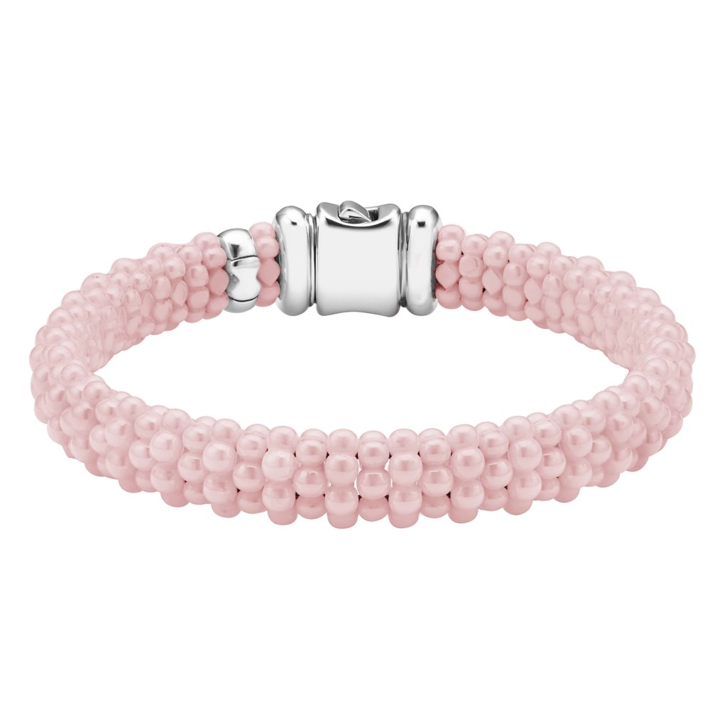 Lagos Sterling Silver & Ceramic Pink Caviar Bracelet