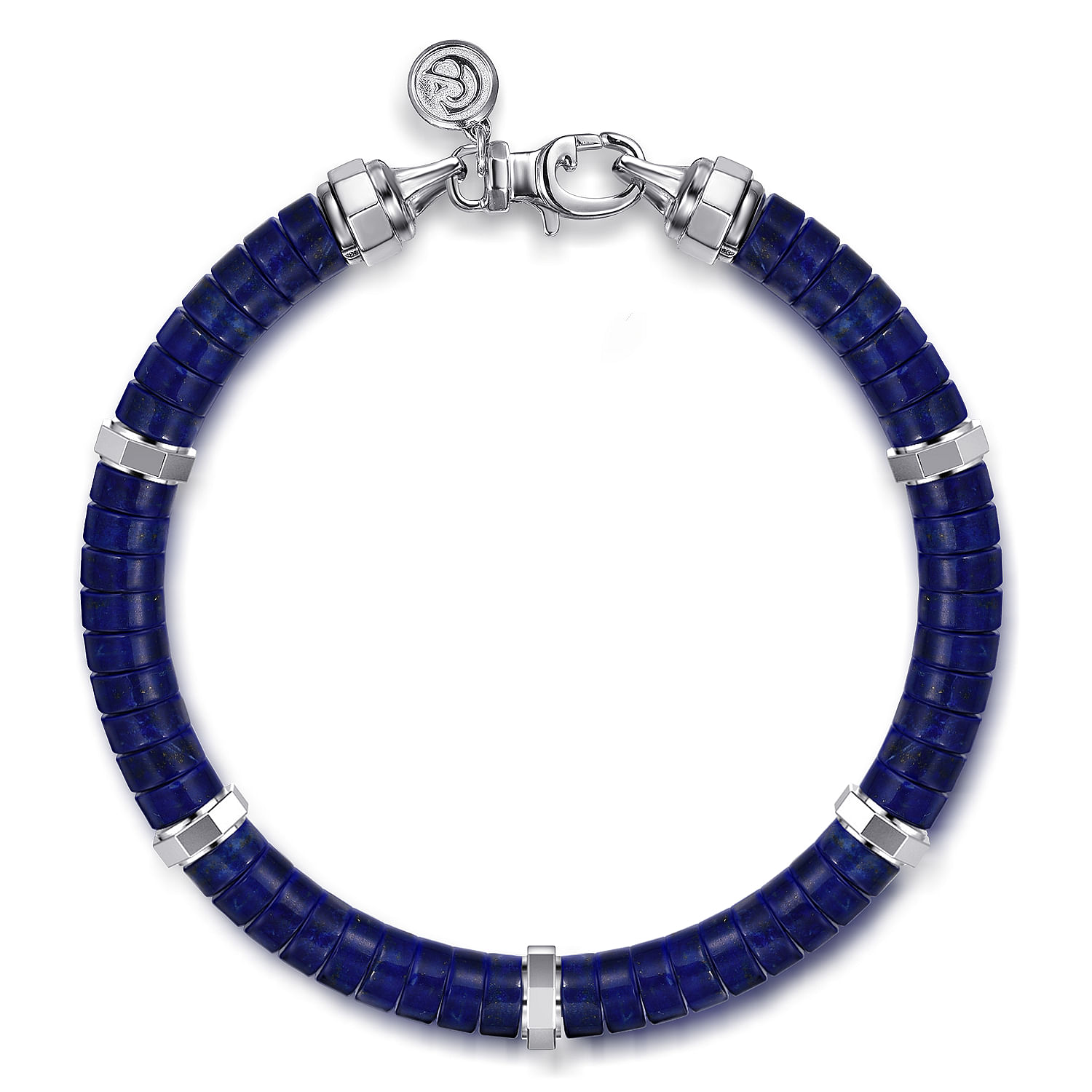 Gabriel & Co. Sterling Silver Lapis Beaded Bracelet