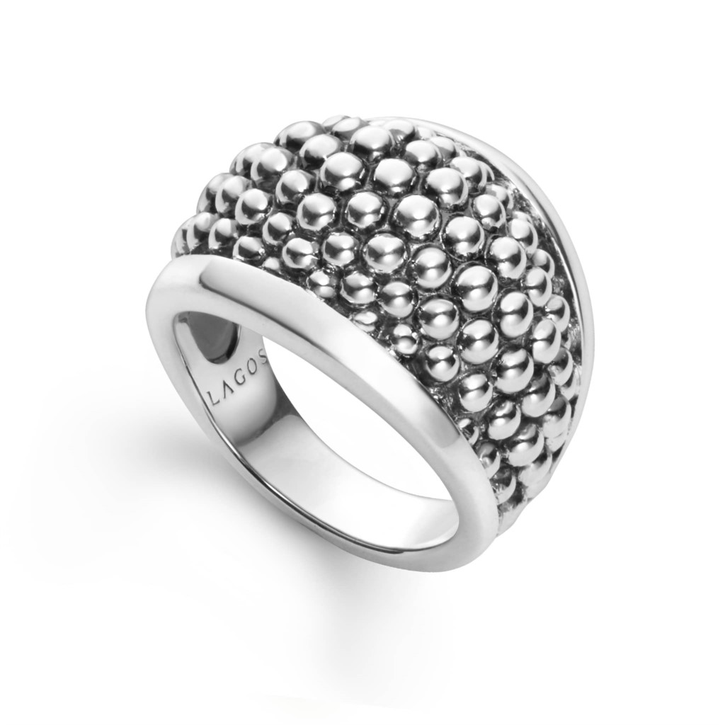 Lagos Sterling Silver Caviar Statement Ring