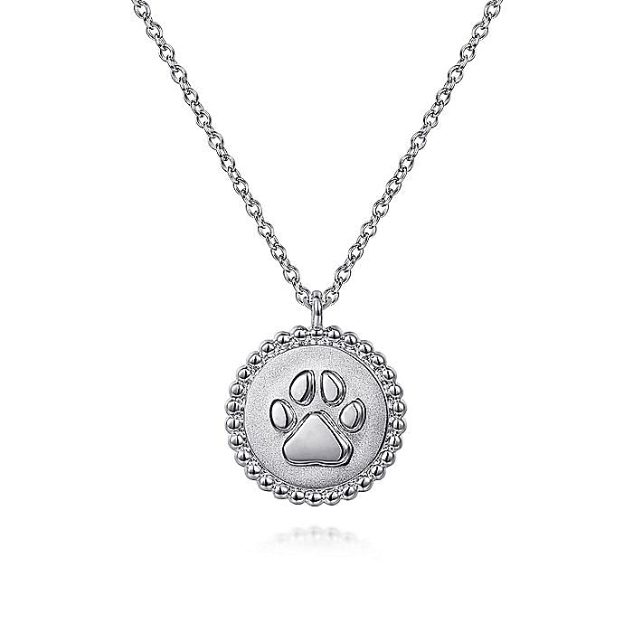 Gabriel & Co Sterling Silver Bujukan Paw Print Pendant Necklace