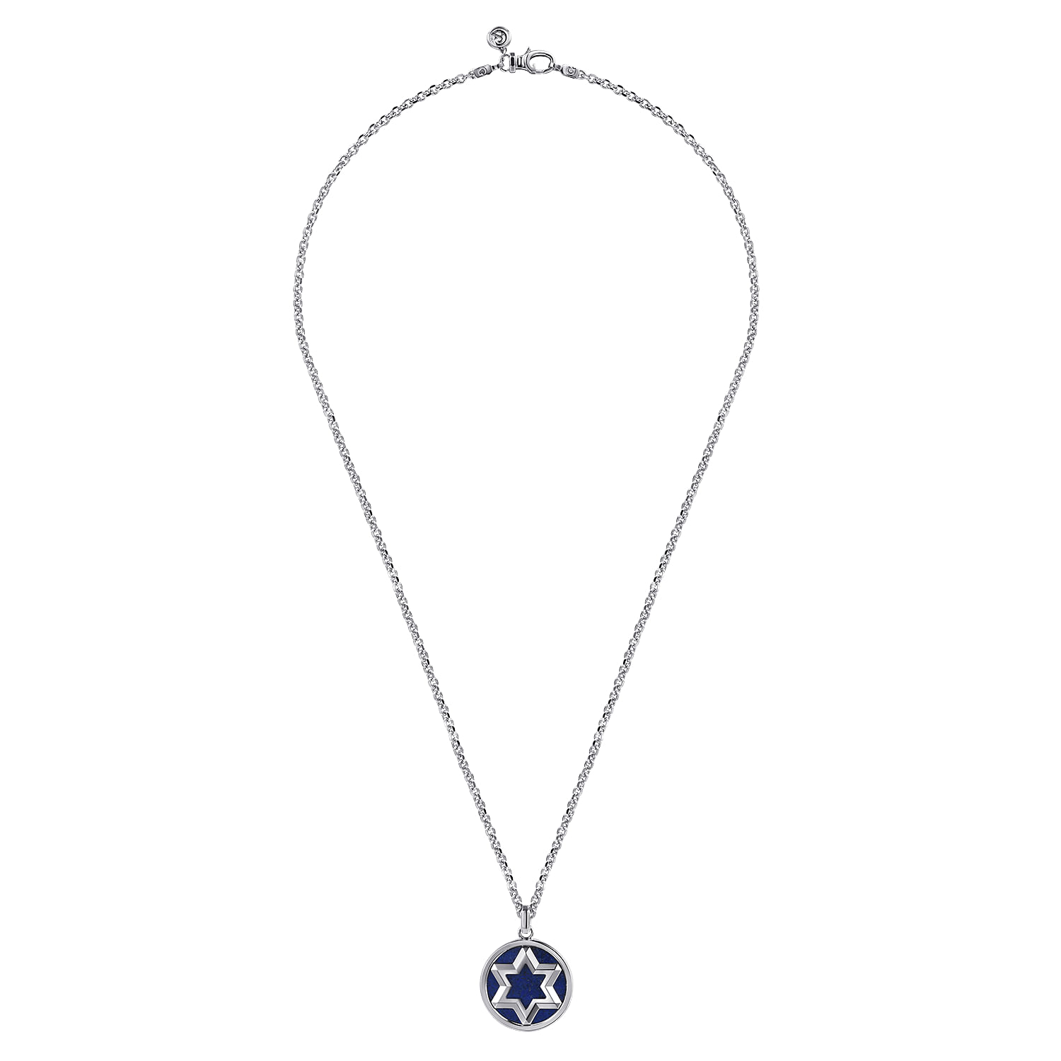 Gabriel & Co. Sterling Silver Star of David Lapis Pendant