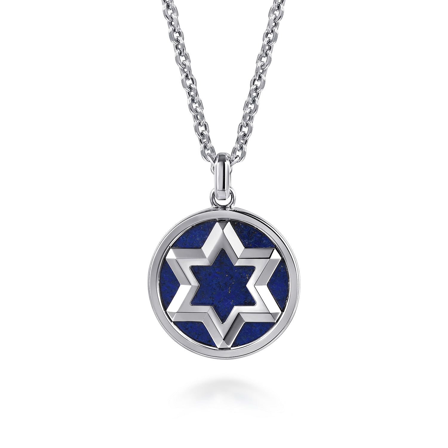 Gabriel & Co. Sterling Silver Star of David Lapis Pendant