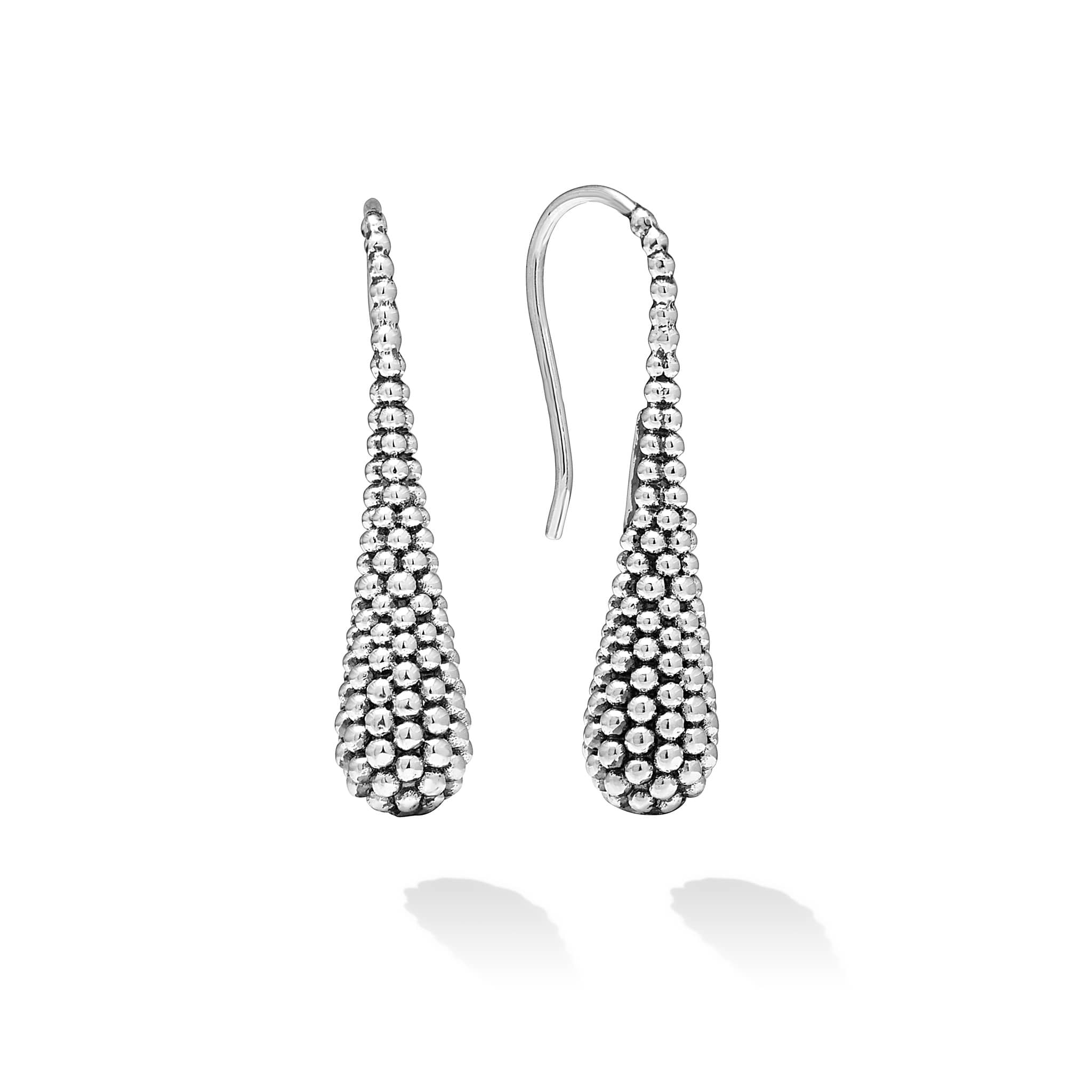 Lagos Sterling Silver Caviar Beaded Drop Earrings