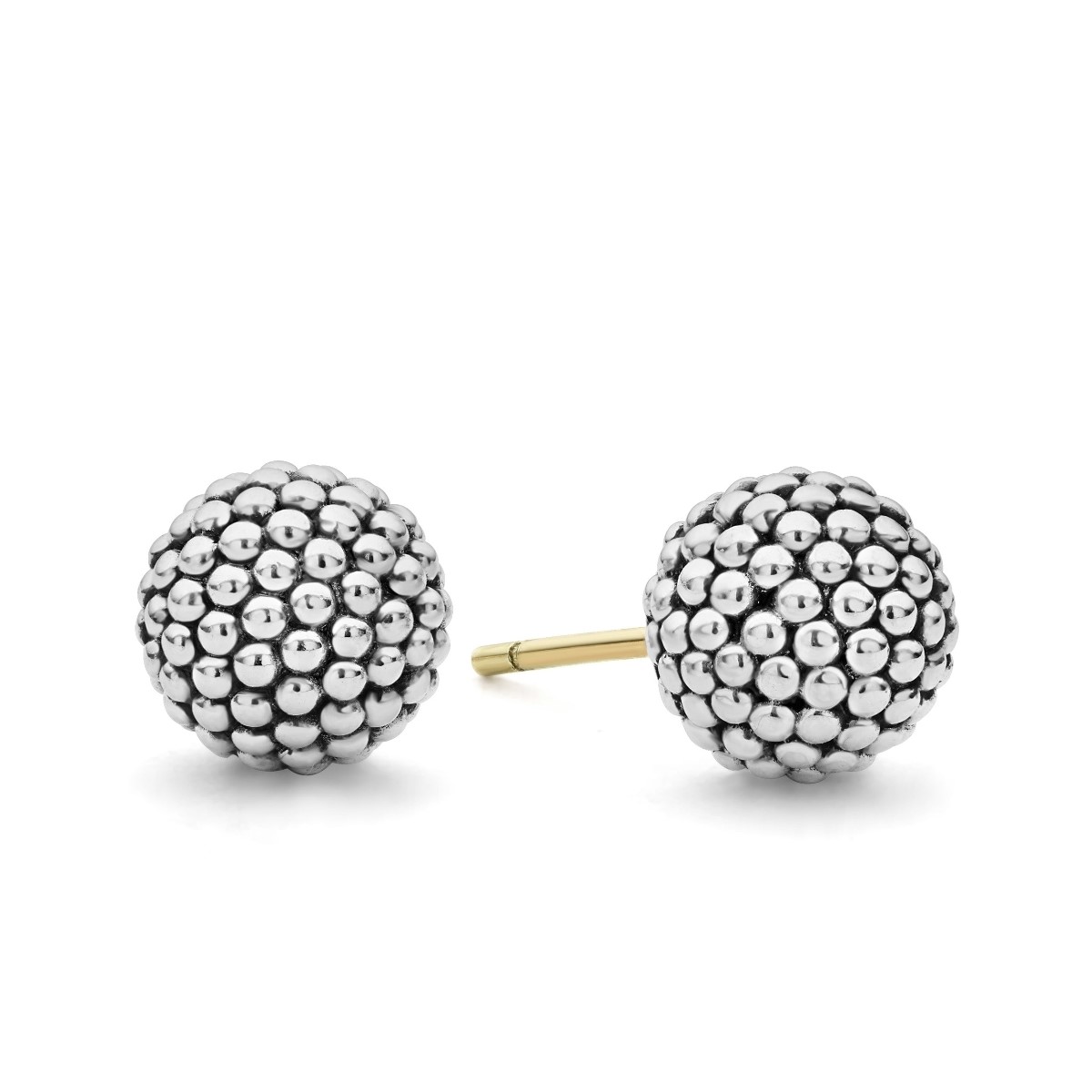 Lagos Sterling Silver Signature Caviar Stud Earrings