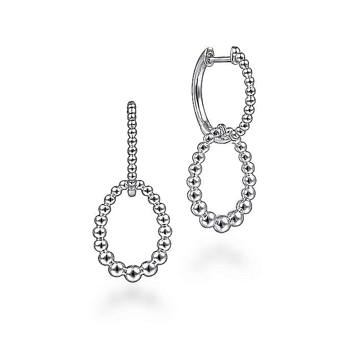 Gabriel & Co. Sterling Silver Huggie Drop Earrings